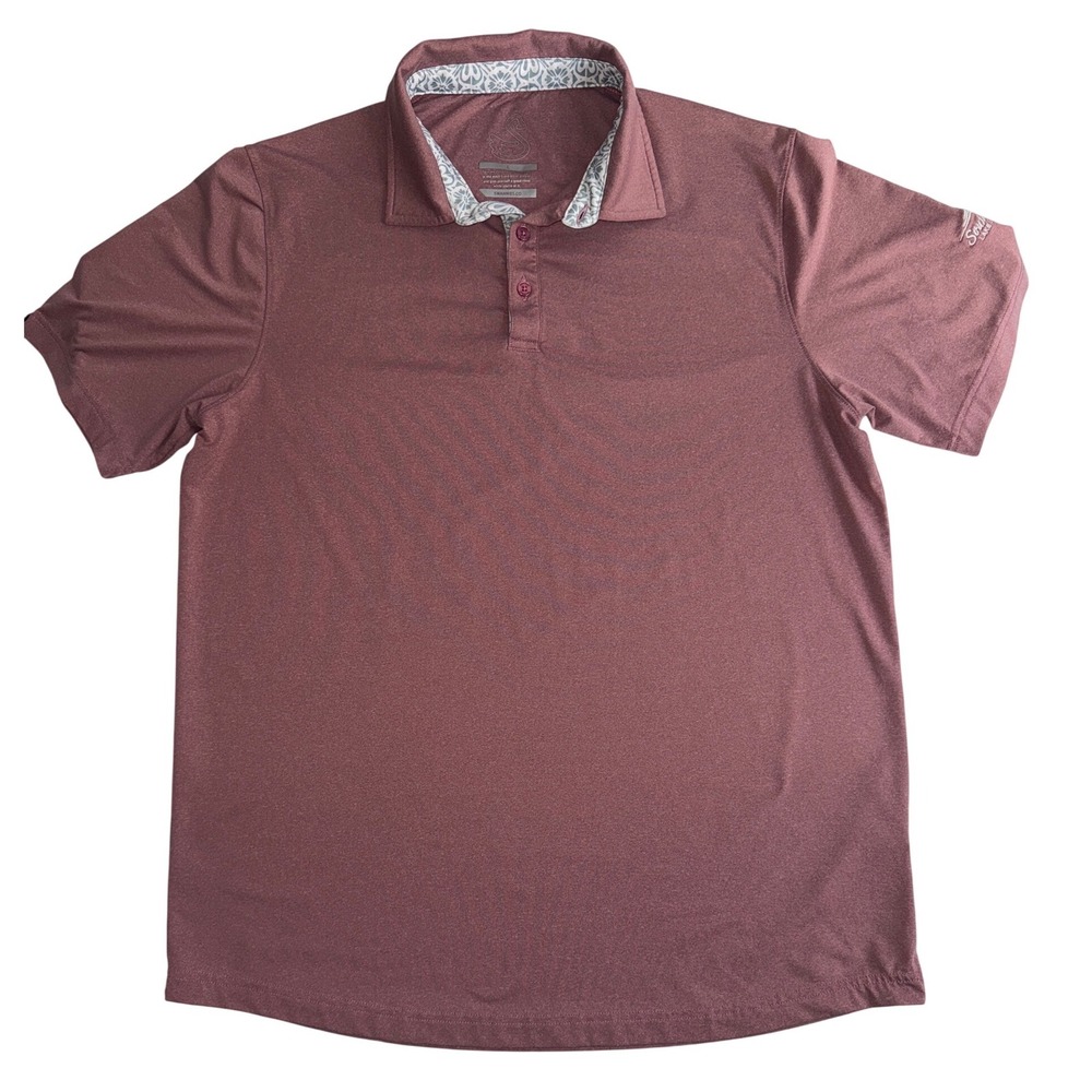 Swannies Mens Golf Polo Shirt Large Pink Heather SouthShore Lake Las Vegas Rose
